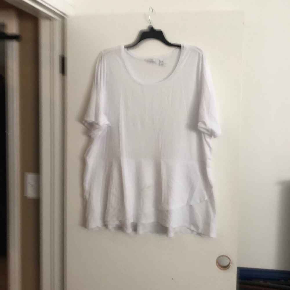 Isaacmizrahilive 3X white blouse